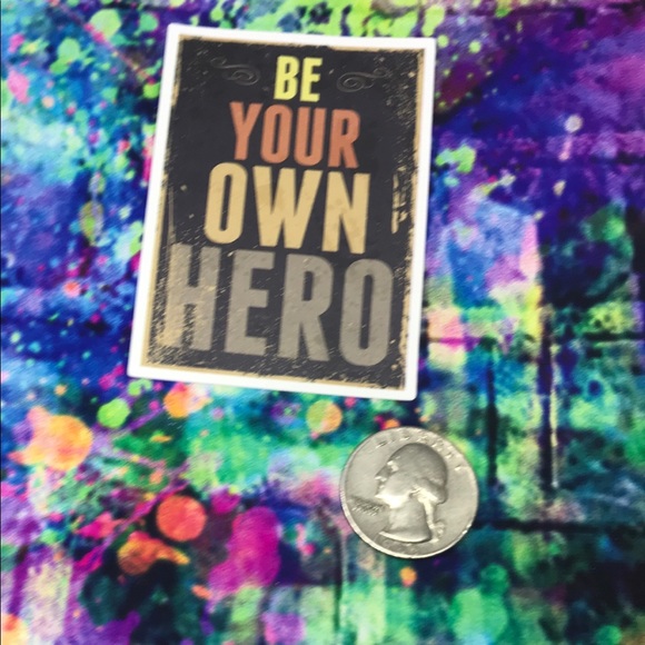 Be Your Own Hero Motivational Mini Poster Stickers Decor - Picture 5 of 5